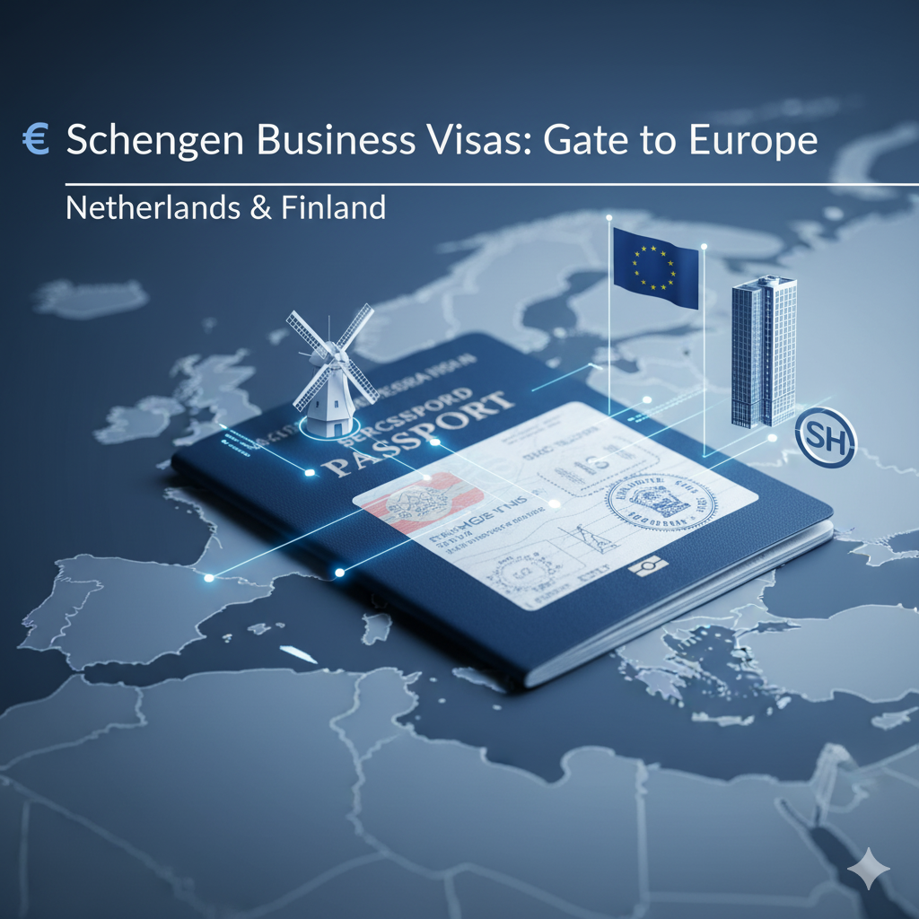 🇪🇺 ویزاهای تجاری شینگن: دروازه اروپا (هلند و فنلاند)